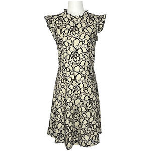 H&M Ivory & Black Floral Lace CrochetDress 10